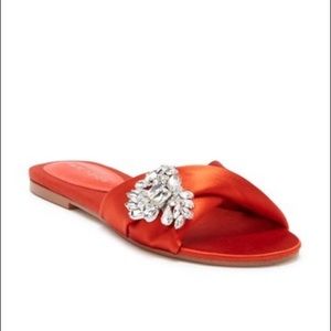 Marc Fisher Gallery Sandals Orange Satin size 6